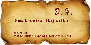 Demetrovics Hajnalka névjegykártya