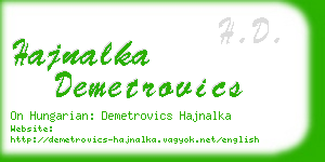 hajnalka demetrovics business card